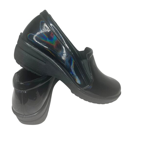 Easy Works By Easy Street Slip Resistant Black Clogs Shoes Womens 10M - Picture 5 of 9